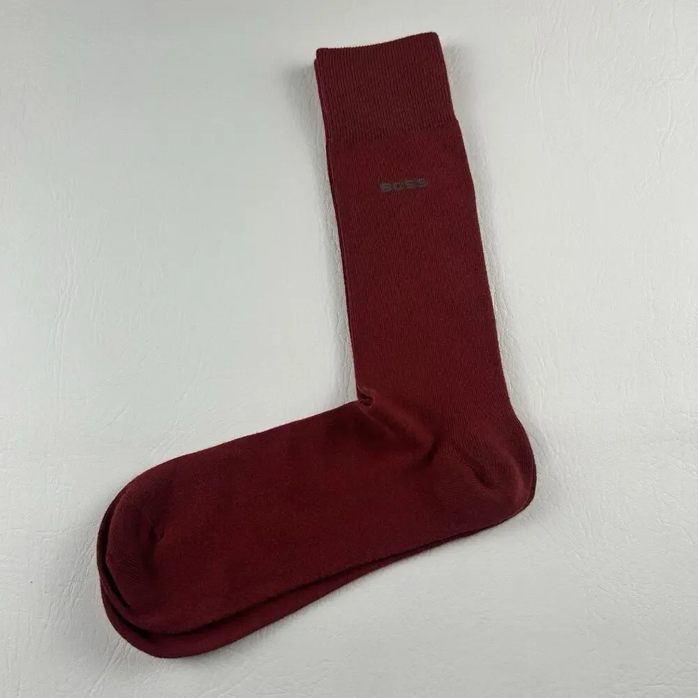 Hugo BOSS Men's Red Cotton Socks One Size 7-13 NEW